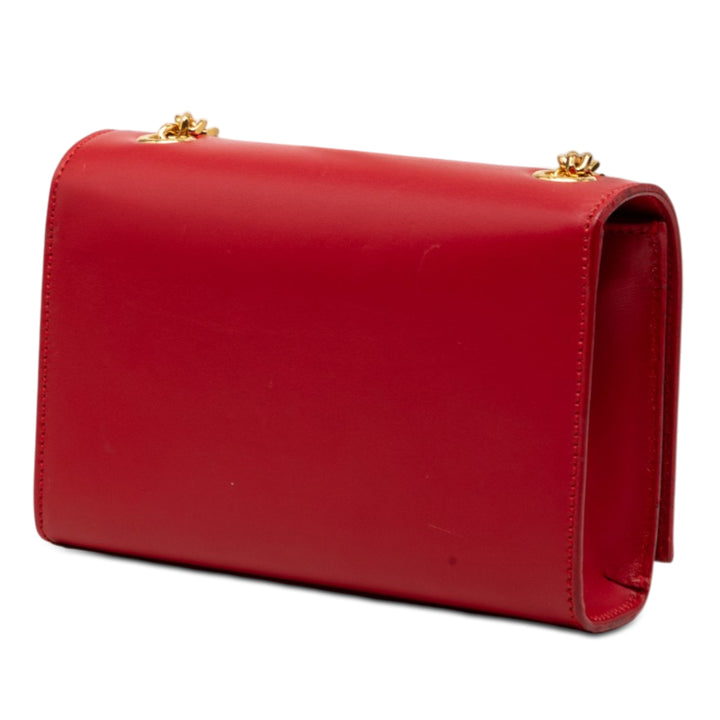 Saint Laurent Small Smooth Cuir de veau Monogram Kate Pompon Sac porté croisé