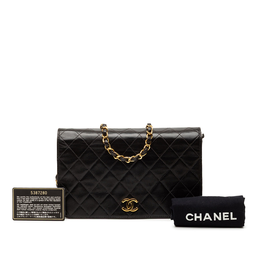 Chanel CC Matelassé Cuir d’agneau Rabat intégral