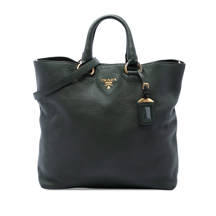Prada Vitello Daino Open Convertible Cabas