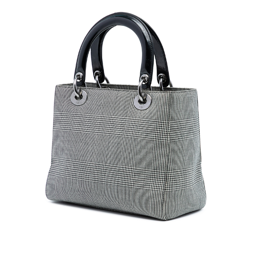 Dior Medium Toile Houndstooth Lady Dior