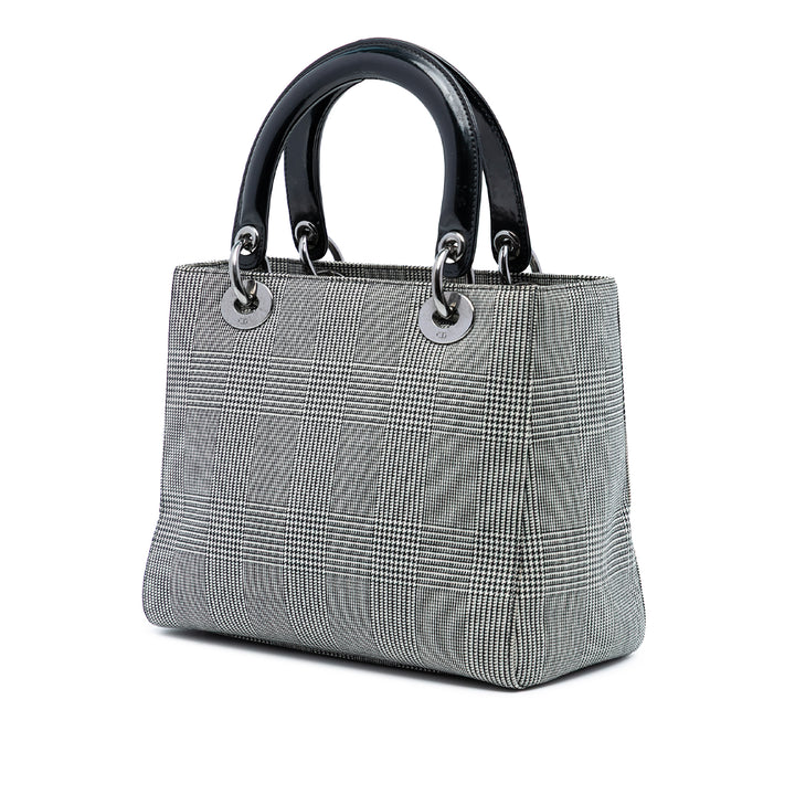 Dior Medium Toile Houndstooth Lady Dior