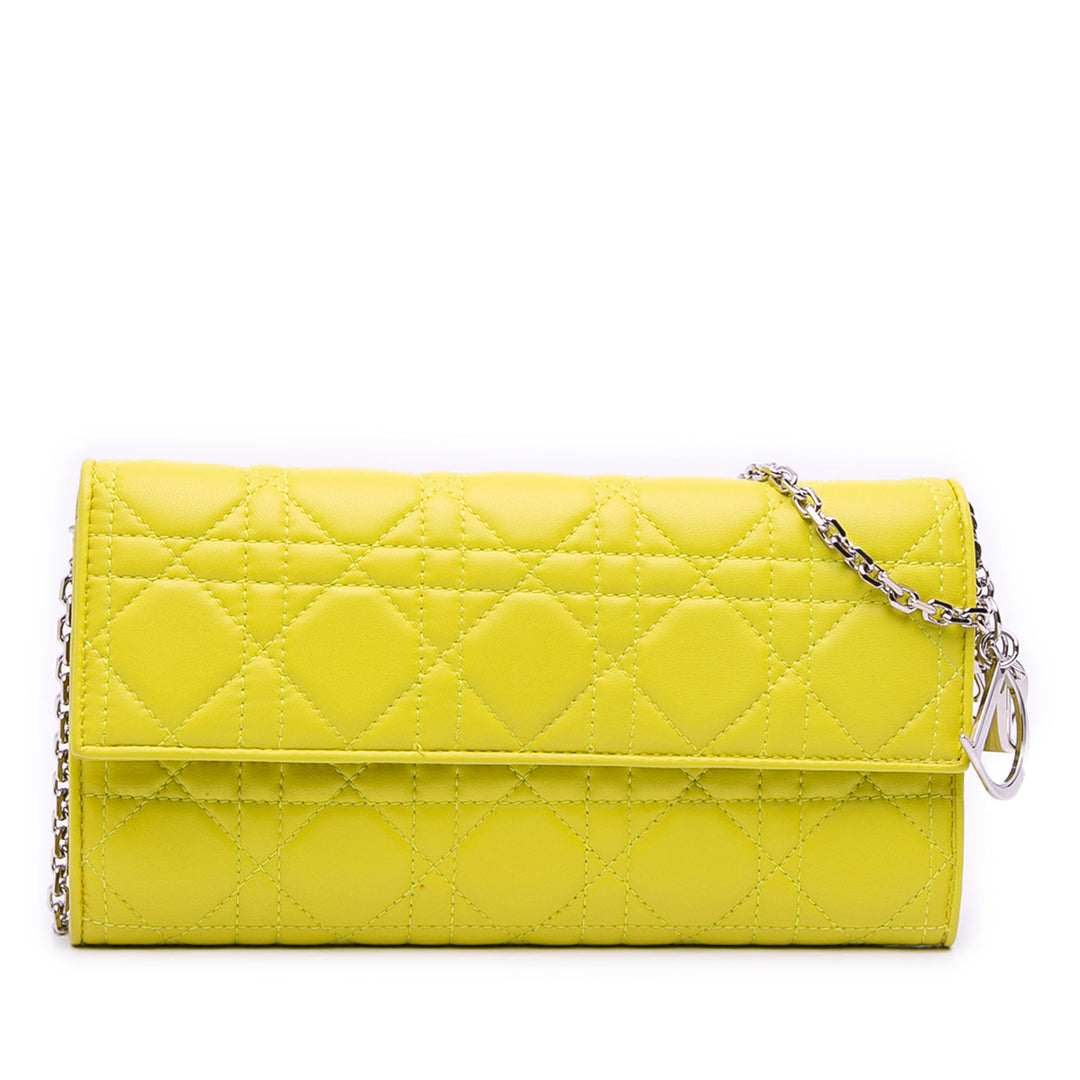 Dior Cuir d’agneau Cannage Lady Dior Wallet on Chain – GABY PARIS Authentique