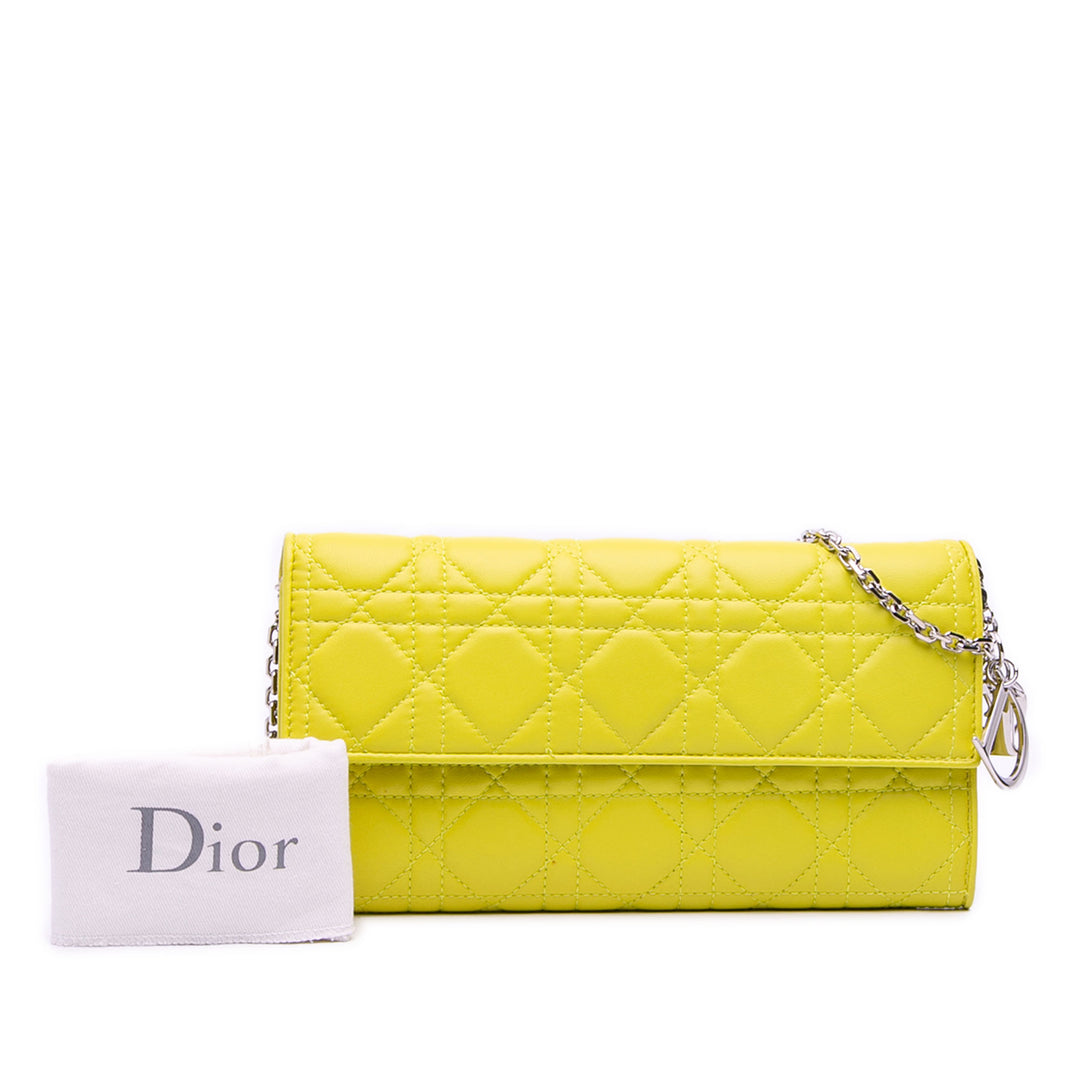 Dior Cuir d’agneau Cannage Lady Dior Wallet on Chain – GABY PARIS Authentique