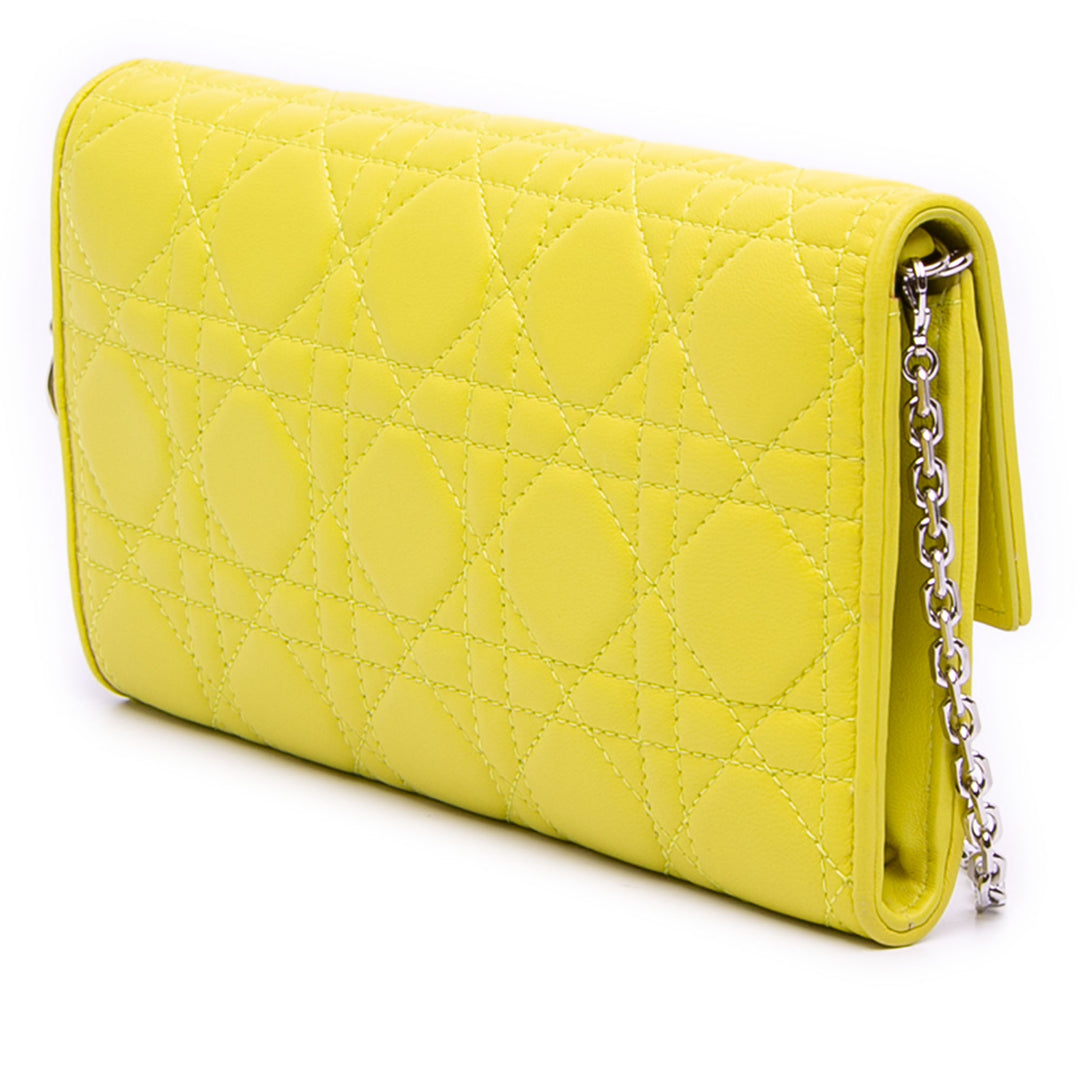 Dior Cuir d’agneau Cannage Lady Dior Wallet on Chain – GABY PARIS Authentique