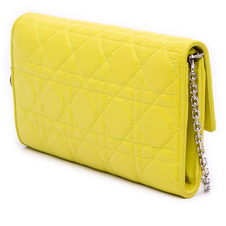 Dior Cuir d’agneau Cannage Lady Dior Wallet on Chain – GABY PARIS Authentique