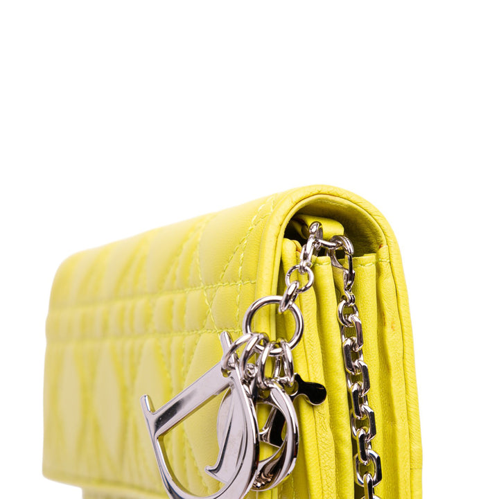 Dior Cuir d’agneau Cannage Lady Dior Wallet on Chain – GABY PARIS Authentique
