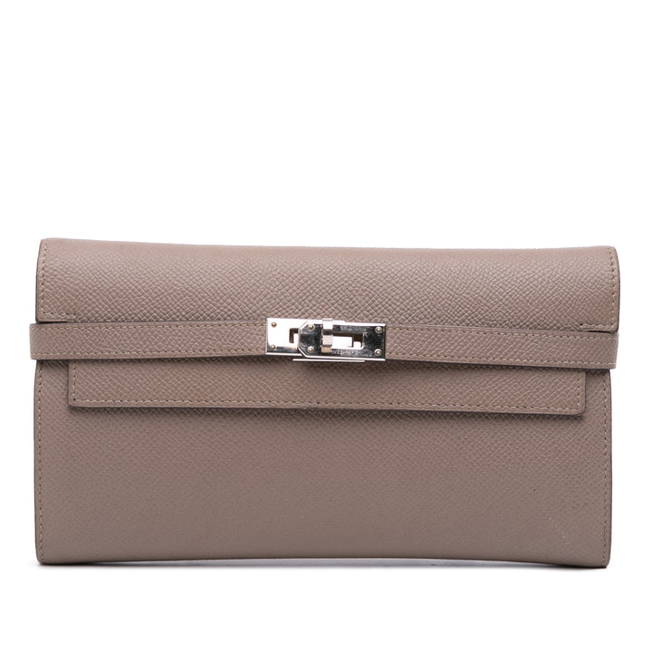 Hermès Epsom Kelly Longue Wallet Marron