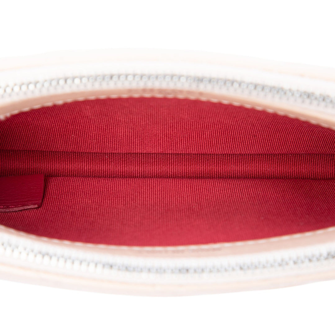 Chanel Bicolore vieilli Gabrielle Double Zippé Pochette avec chaîne Cuir de veau Noir