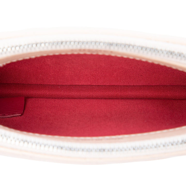 Chanel Bicolore vieilli Gabrielle Double Zippé Pochette avec chaîne Cuir de veau Noir