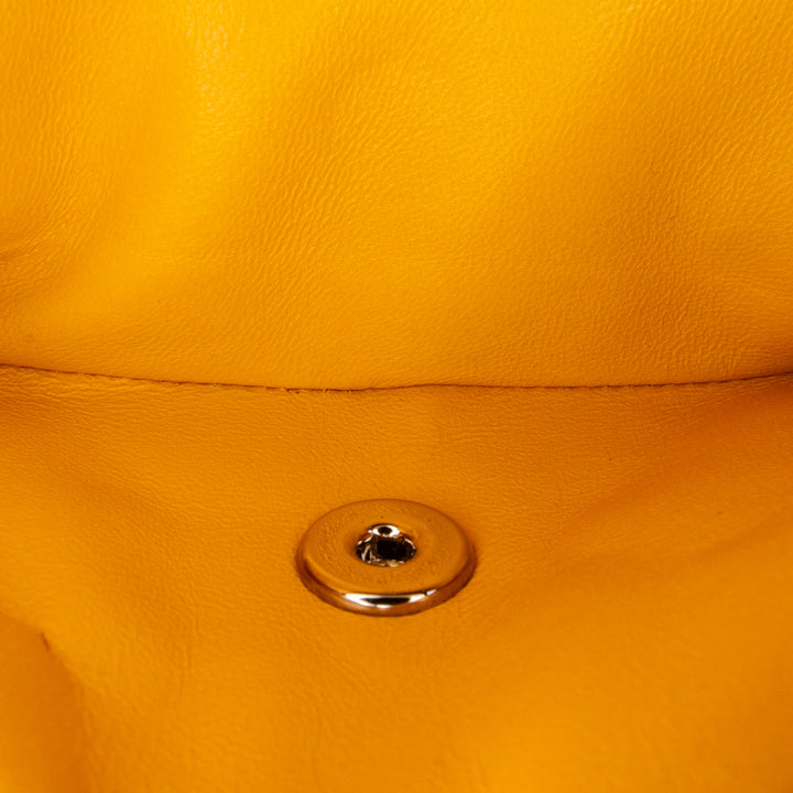 Small Classic Lambskin Double Flap Yellow - Gaby Paris