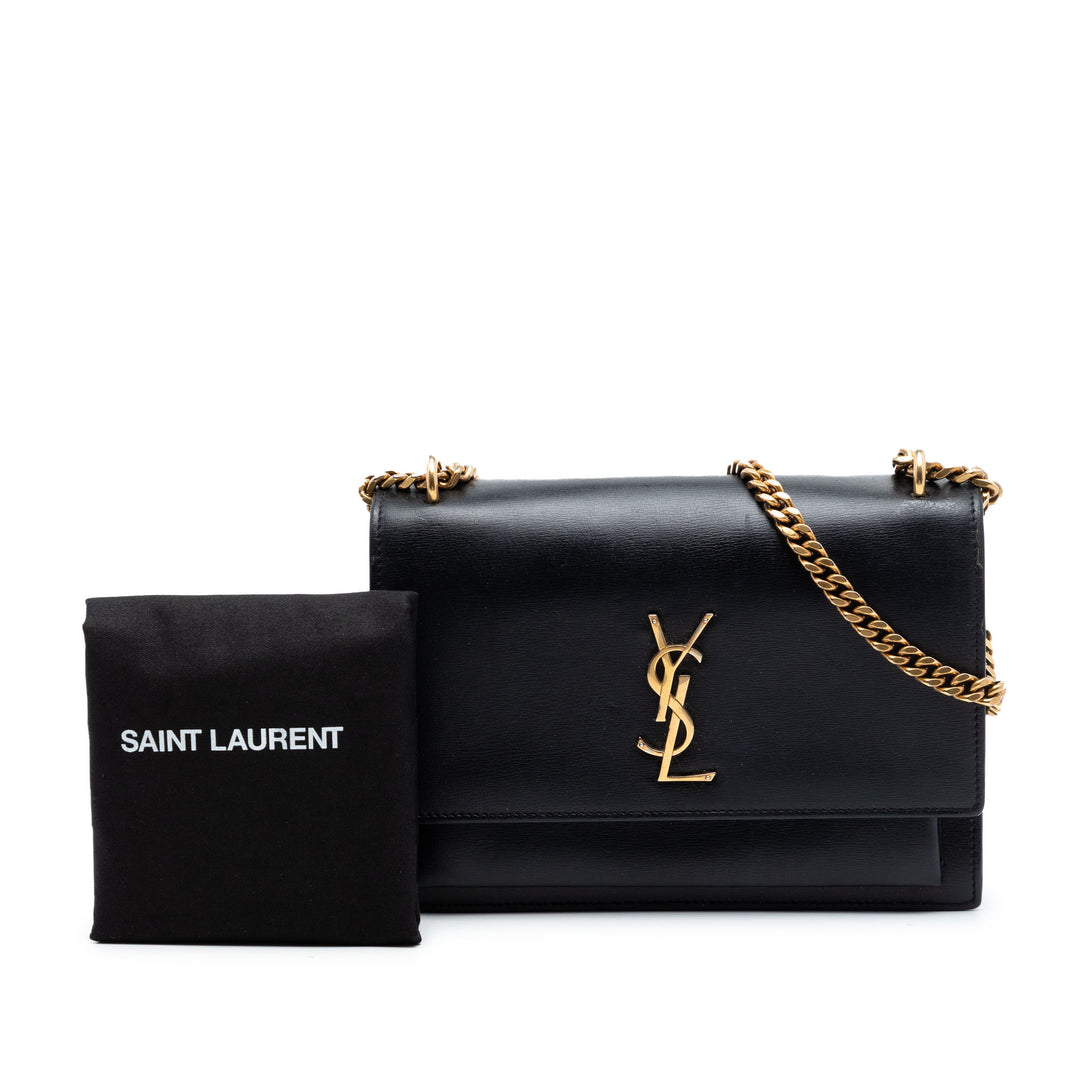 Saint Laurent Medium Cuir de veau Monogram Sunset Sac porté croisé
