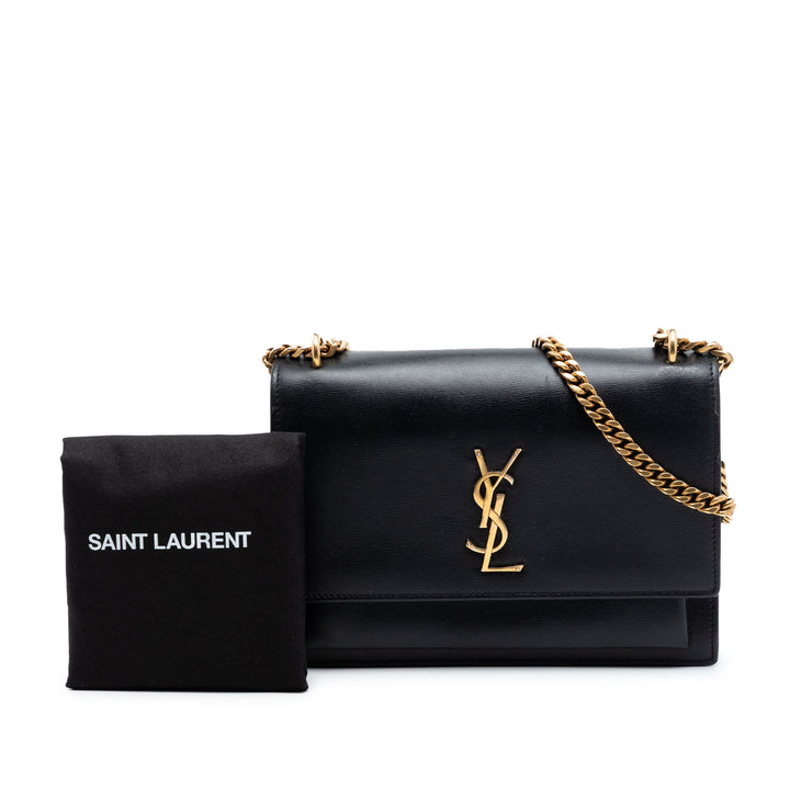 Saint Laurent Medium Cuir de veau Monogram Sunset Sac porté croisé