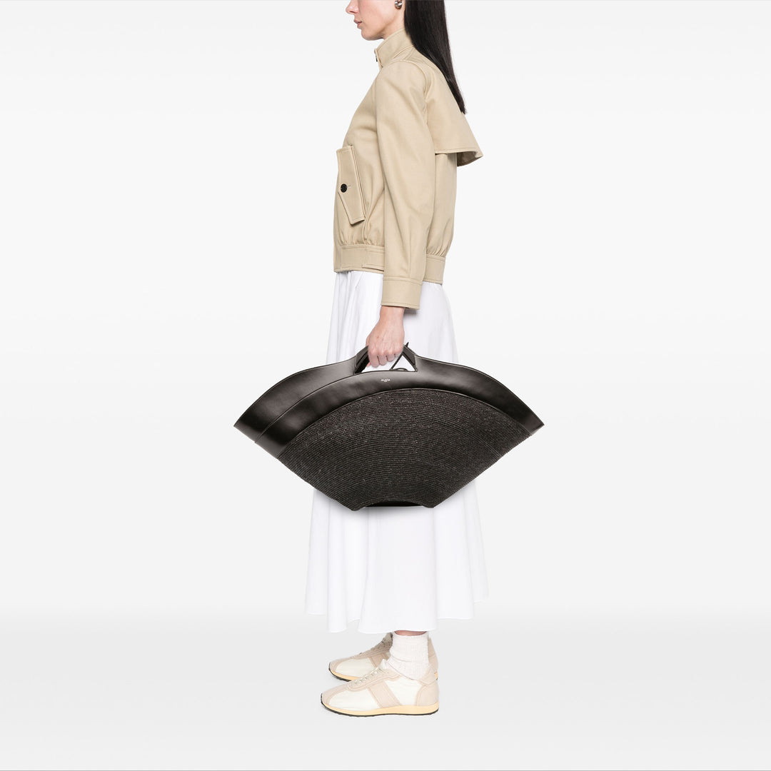 ALAÏA Large Raffia Khaima Cabas