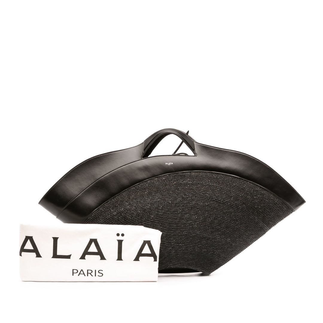 ALAÏA Large Raffia Khaima Cabas