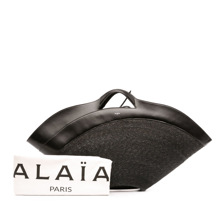 ALAÏA Large Raffia Khaima Cabas