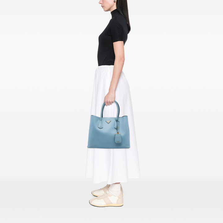 Prada Double Sac Grand Cuir Saffiano