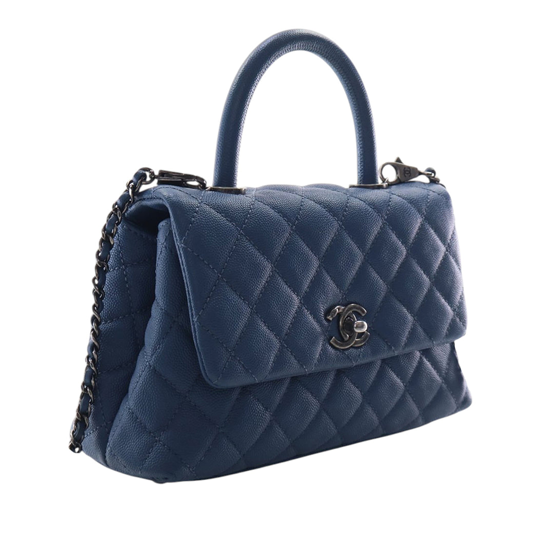Chanel Matelassé Coco sac à Mini Cuir caviar