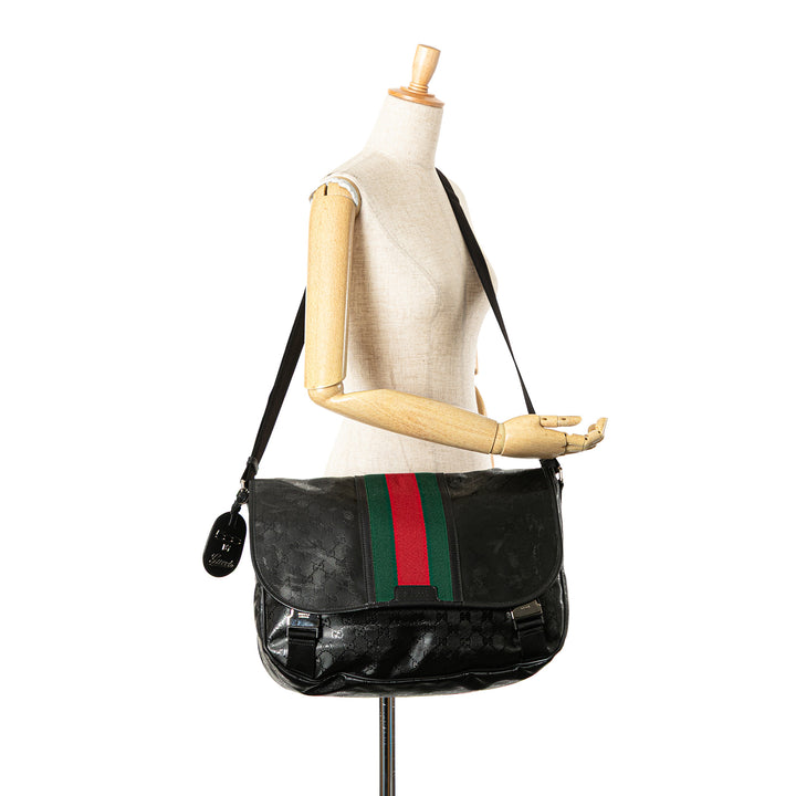 GG Imprime Web Crossbody Black - Gaby Paris