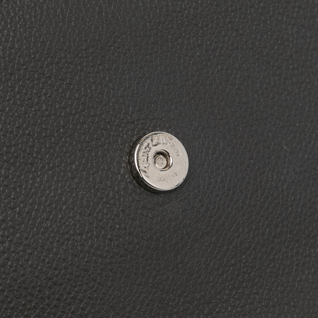 Medium Grained Calfskin Monogram Sunset Crossbody Gray - Gaby Paris