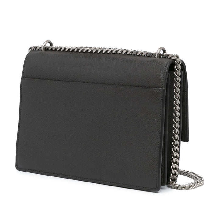 Medium Grained Calfskin Monogram Sunset Crossbody Gray - Gaby Paris