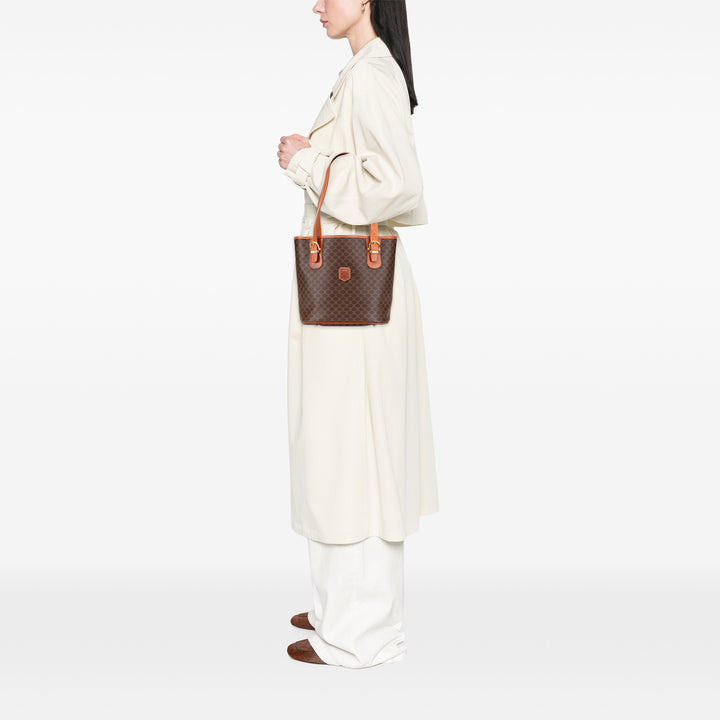 Macadam Coated Canvas Tote Brown - Gaby Paris