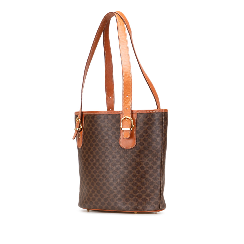 Macadam Coated Canvas Tote Brown - Gaby Paris