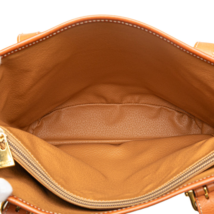 Macadam Coated Canvas Tote Brown - Gaby Paris