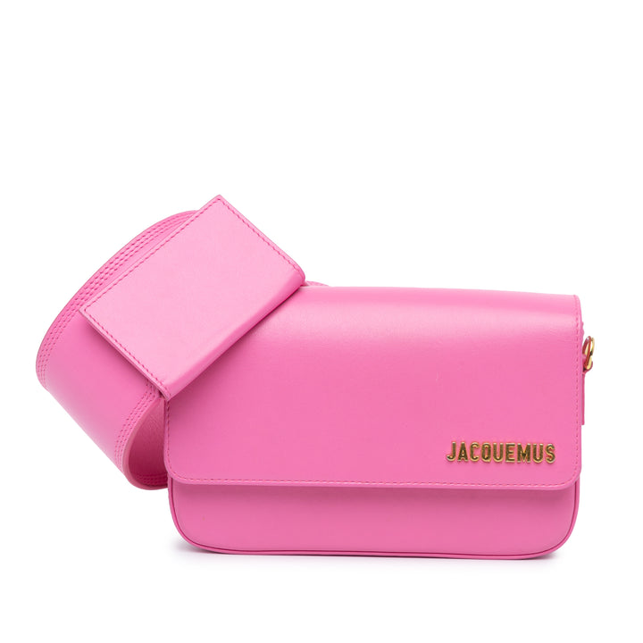 Calfskin Le Carinu Shoulder Bag Pink - Gaby Paris