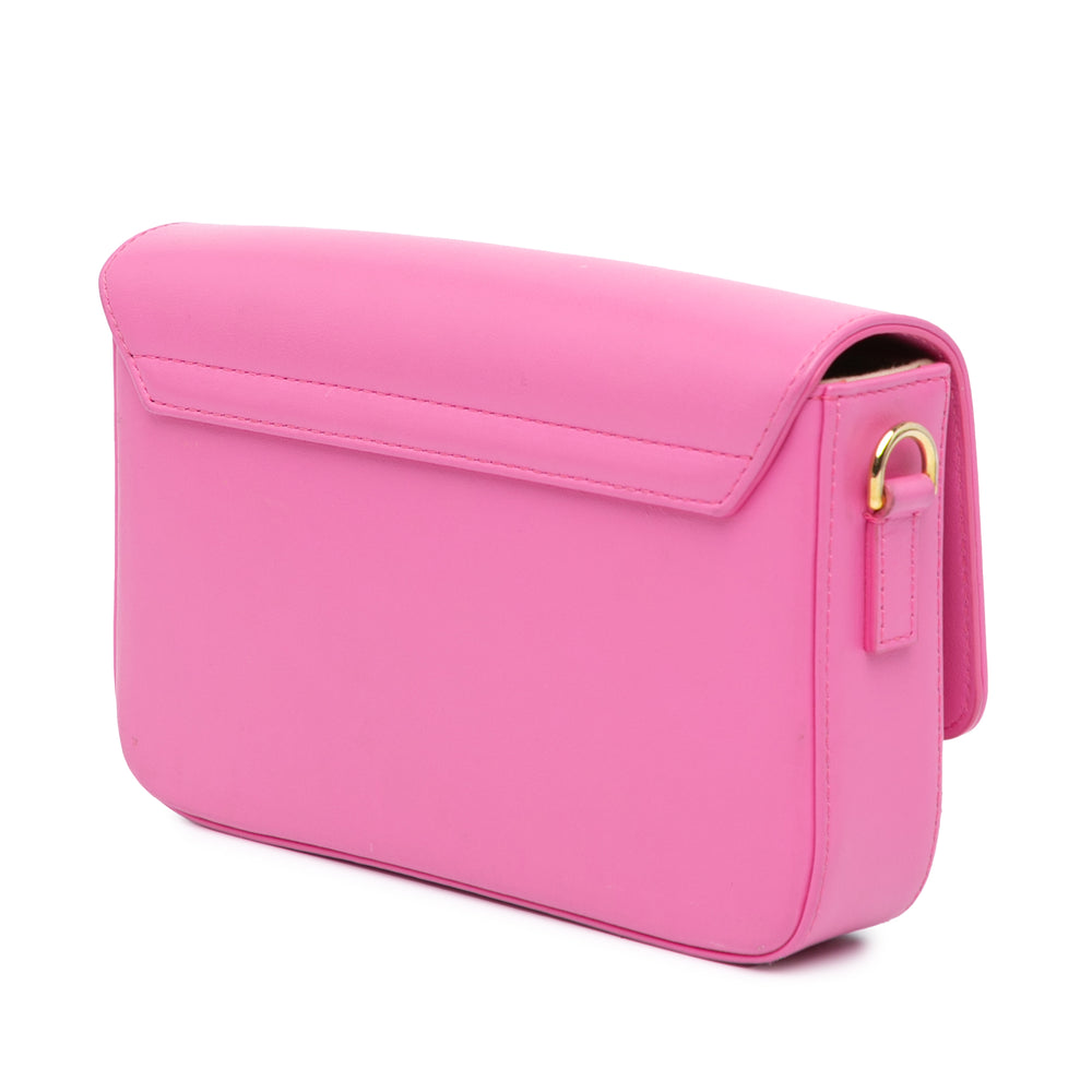 Calfskin Le Carinu Shoulder Bag Pink - Gaby Paris