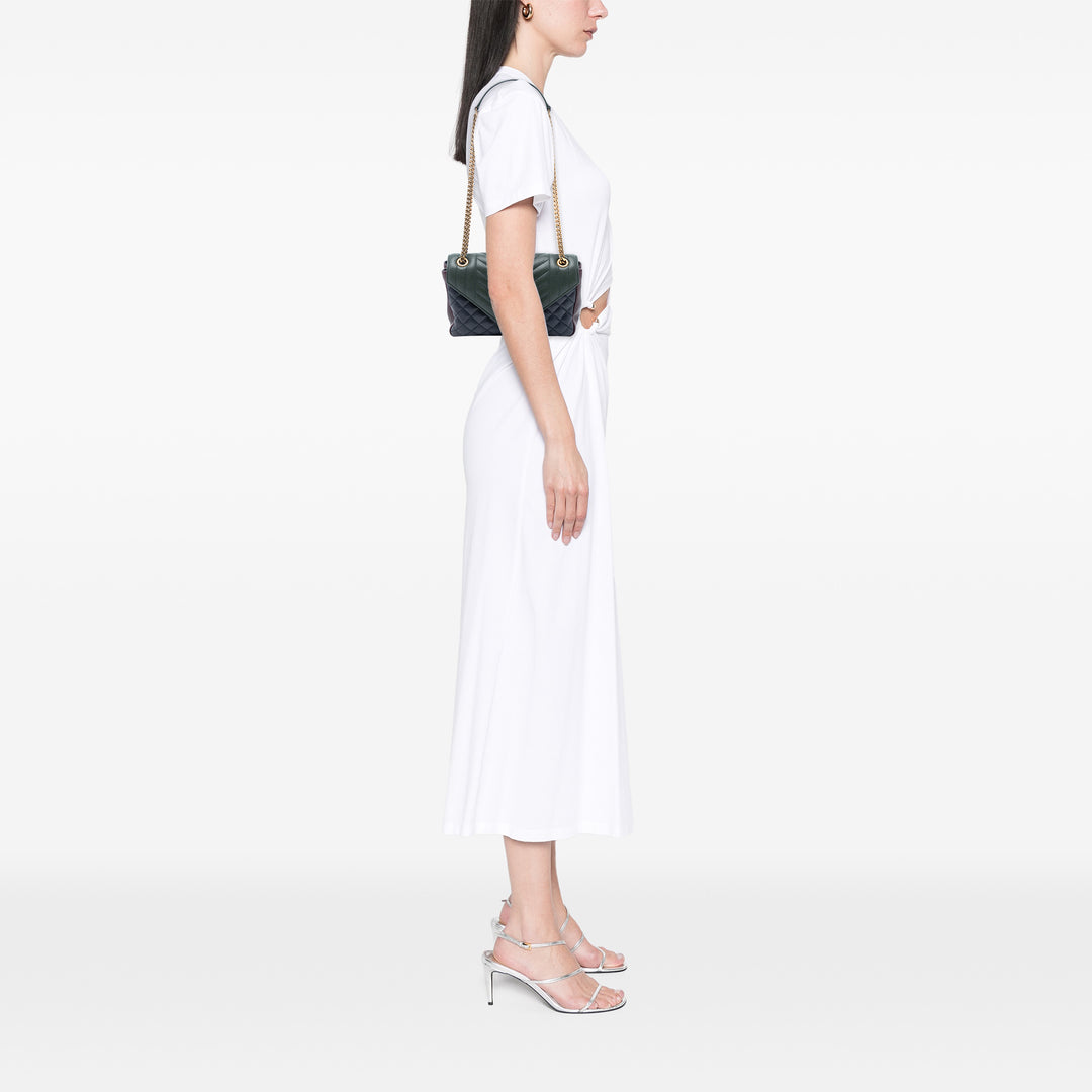 Saint Laurent Medium Tricolor Sheepskin Triquilt Monogram College Sac