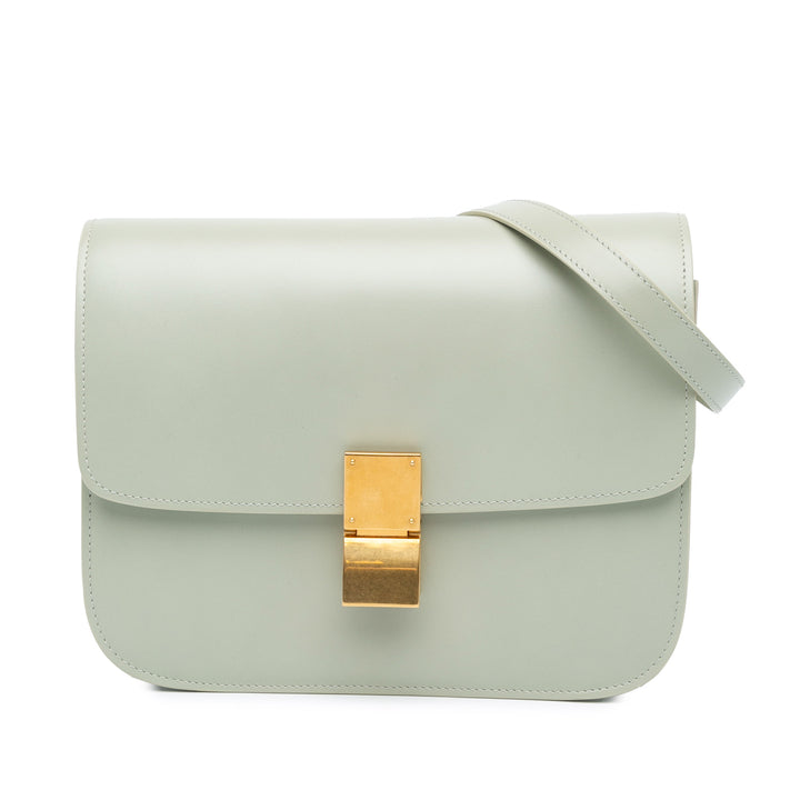 Medium Calfskin Classic Box Green - Gaby Paris