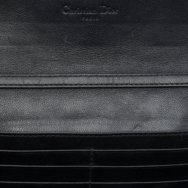 Dior Sac à main Cannage Lady Dior Wallet on Chain Cuir d'agneau Noir – vue 5 – GABY PARIS