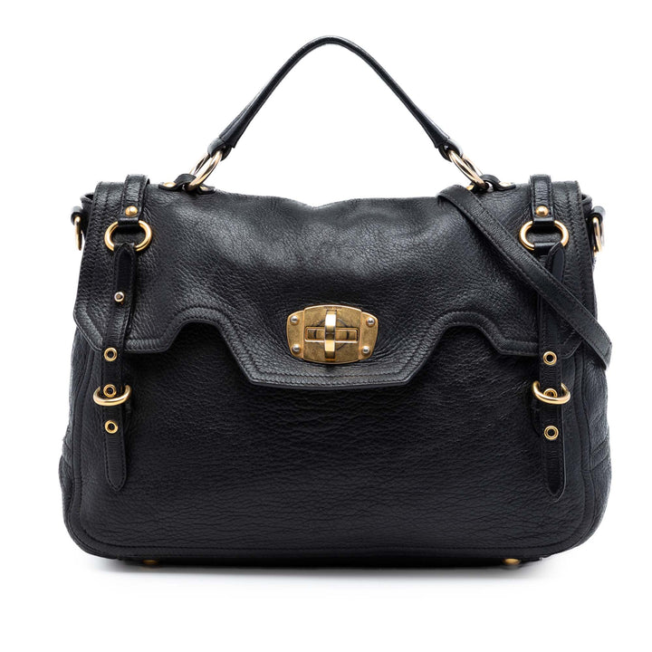 Miu Miu Cervo Deerskin Buckles East West Sac