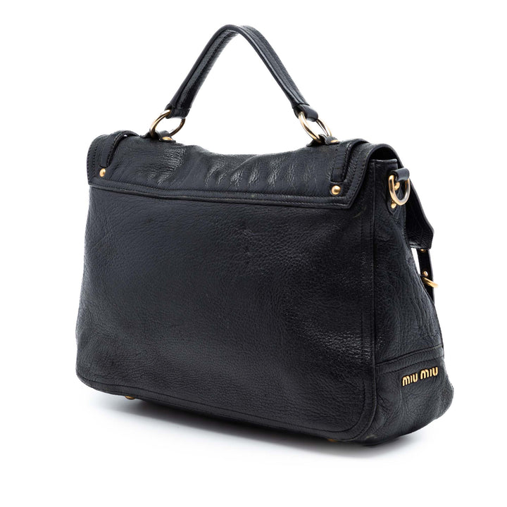 Miu Miu Cervo Deerskin Buckles East West Sac