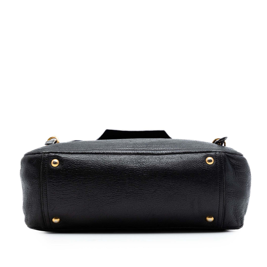 Miu Miu Cervo Deerskin Buckles East West Sac