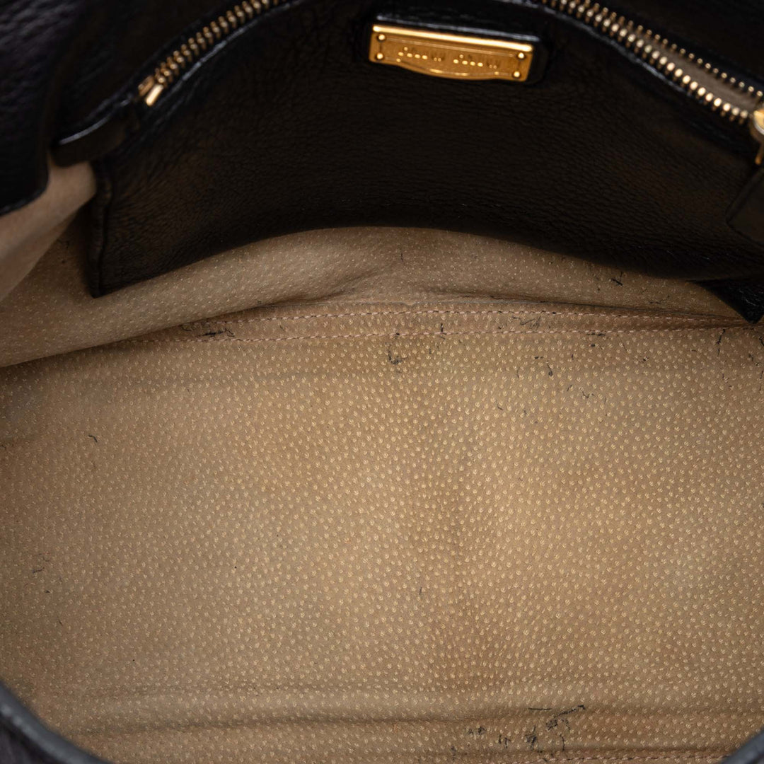 Miu Miu Cervo Deerskin Buckles East West Sac