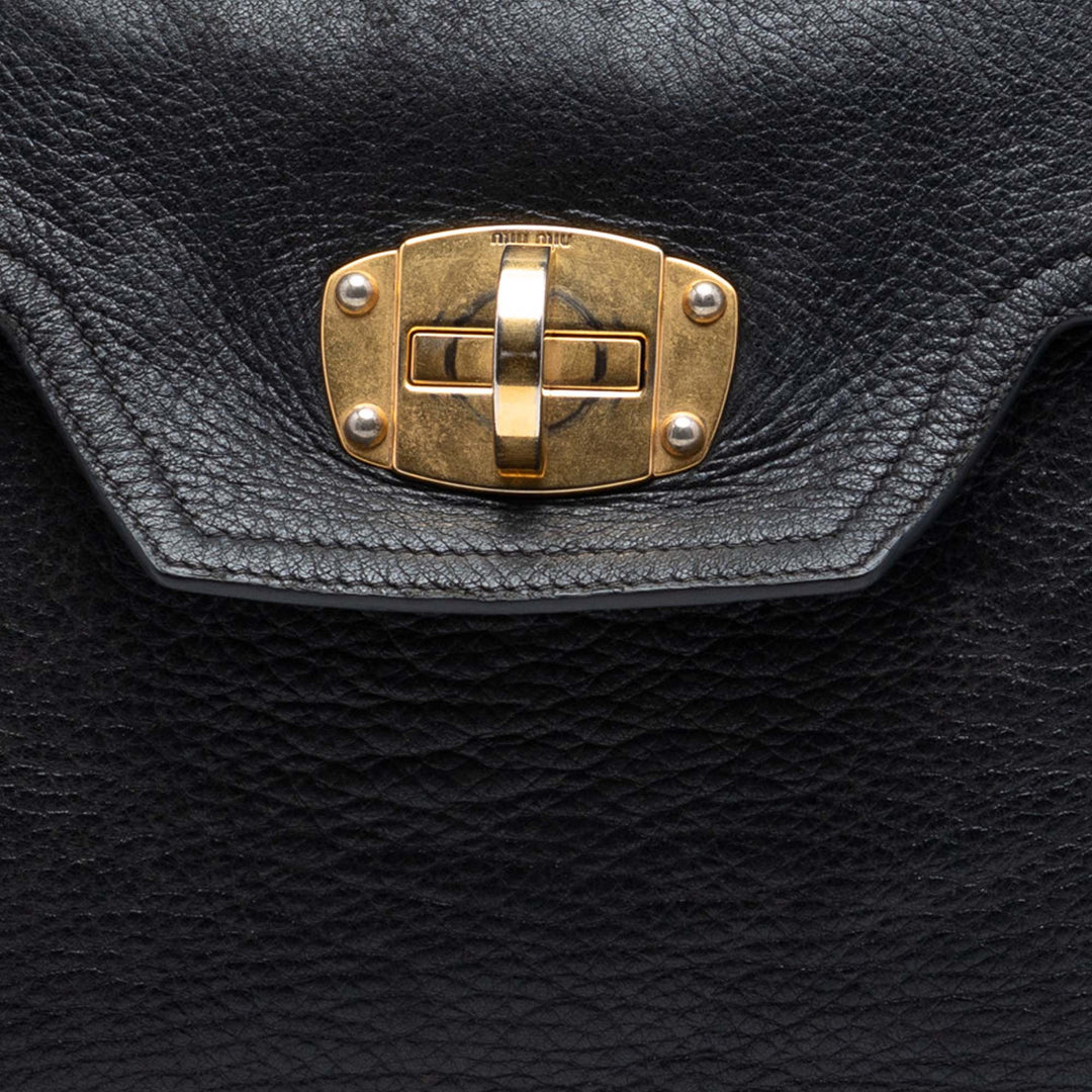 Miu Miu Cervo Deerskin Buckles East West Sac