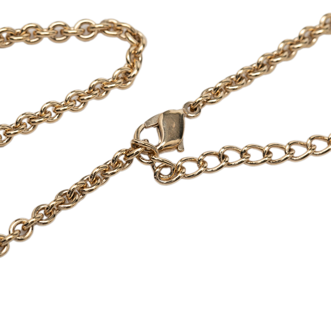 Dior plaqué Logo Pendant Collier