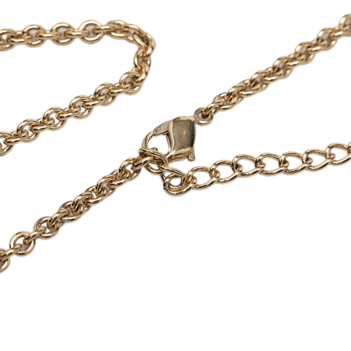 Dior plaqué Logo Pendant Collier