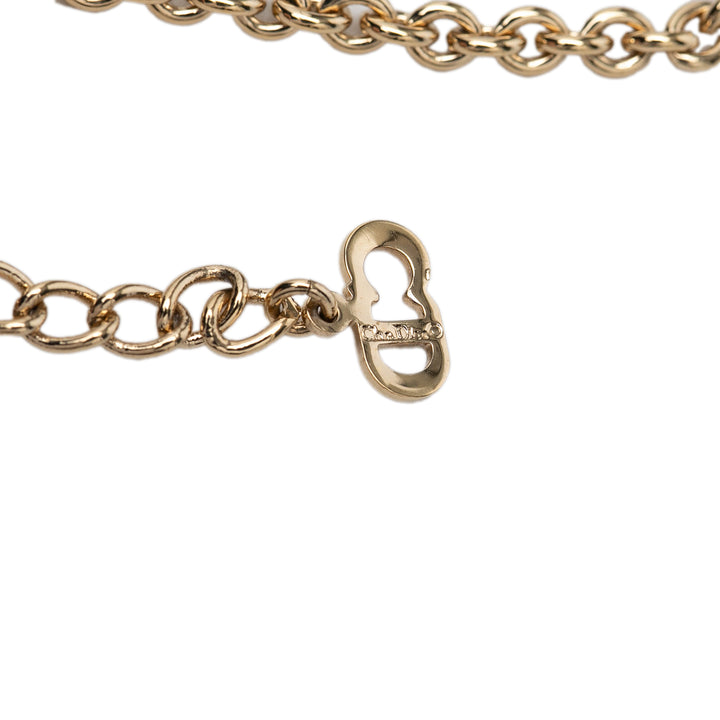 Dior plaqué Logo Pendant Collier