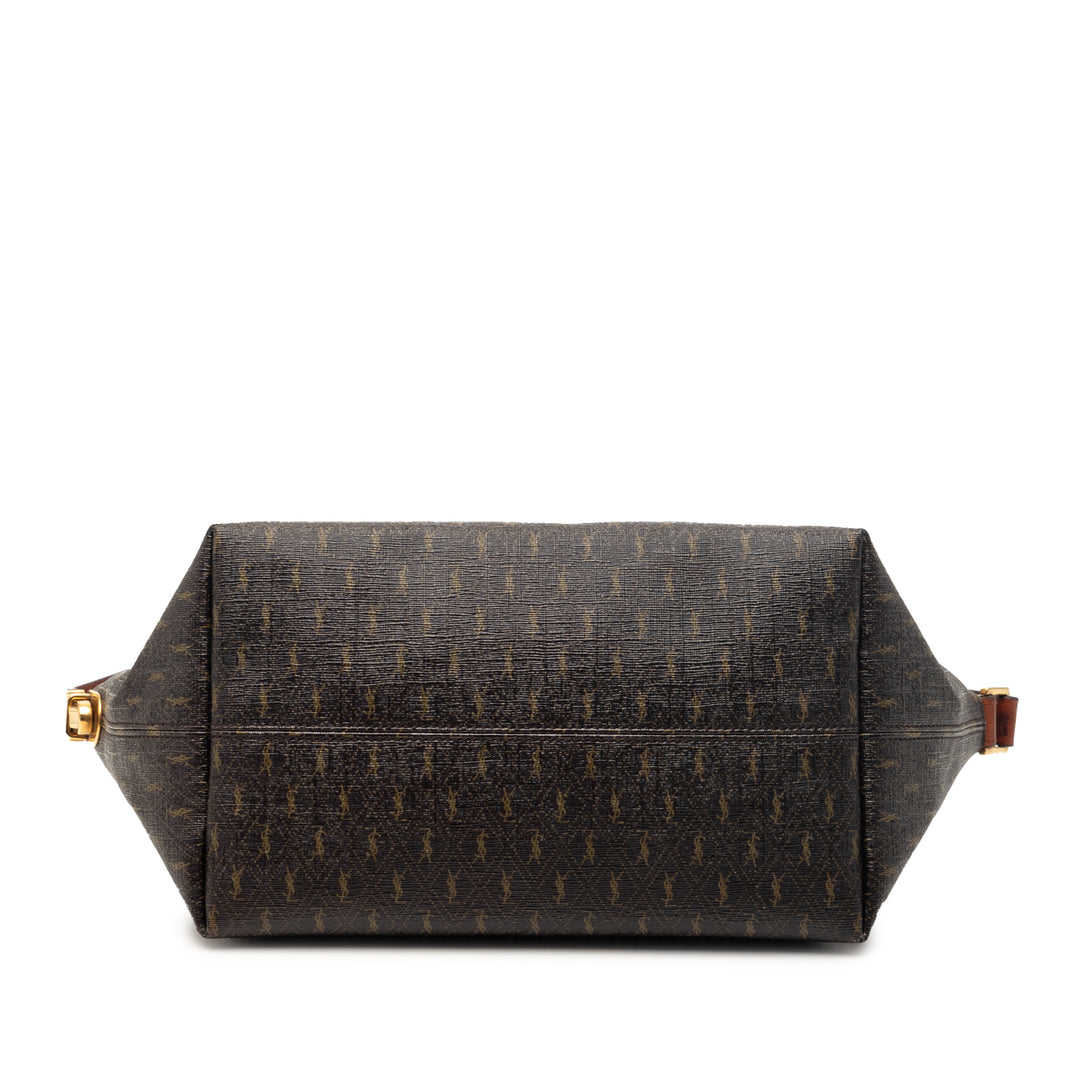 Saint Laurent Le Monogramme Coated Toile Sac bandoulière