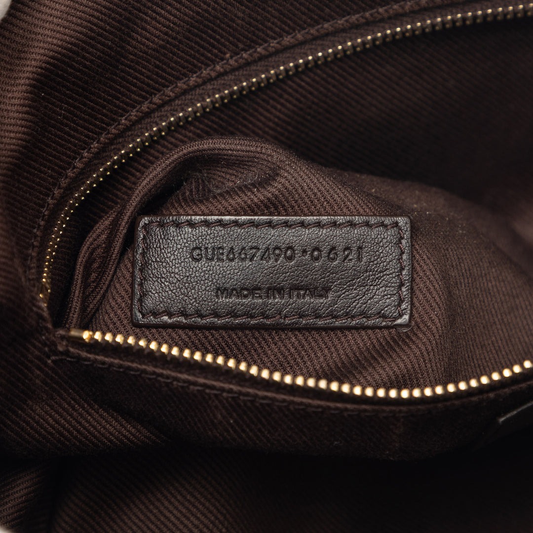 Saint Laurent Le Monogramme Coated Toile Sac bandoulière