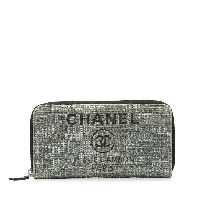 Tweed Deauville Continental Wallet Gray - Gaby Paris