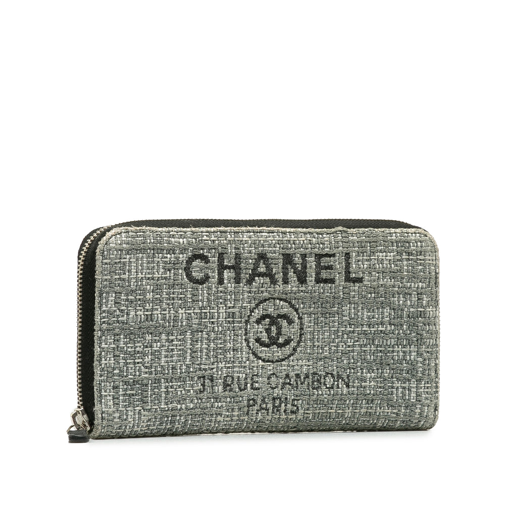 Tweed Deauville Continental Wallet Gray - Gaby Paris