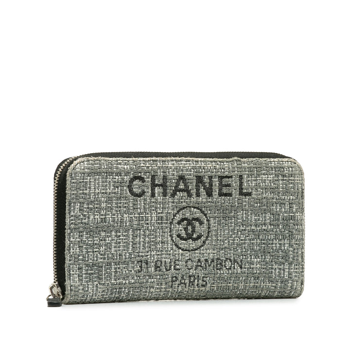 Tweed Deauville Continental Wallet Gray - Gaby Paris