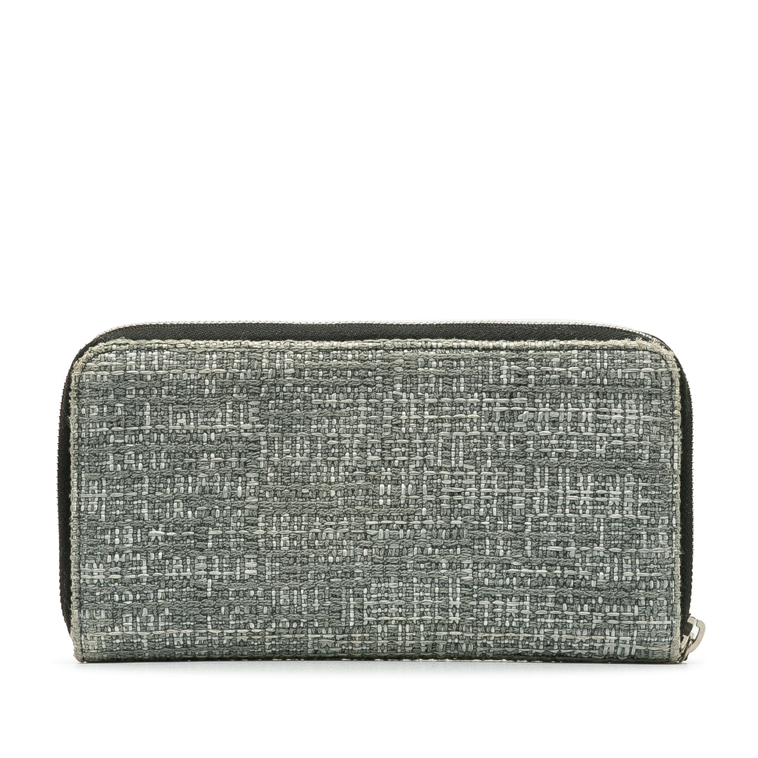 Tweed Deauville Continental Wallet Gray - Gaby Paris