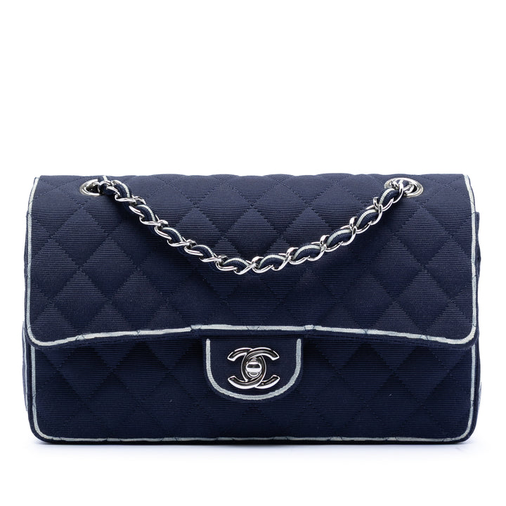 Chanel Medium Classic Printed Grosgrain Double rabat