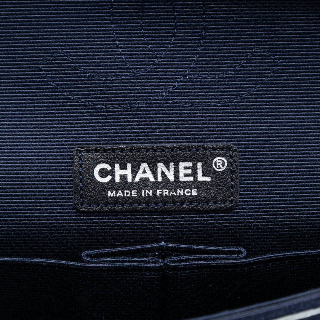 Chanel Medium Classic Printed Grosgrain Double rabat