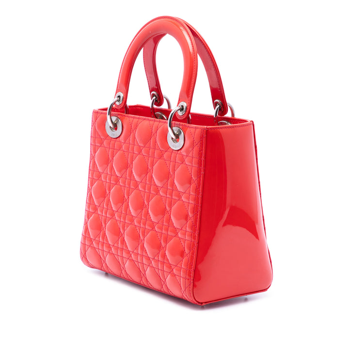 Lady Dior Cannage Moyen Rouge