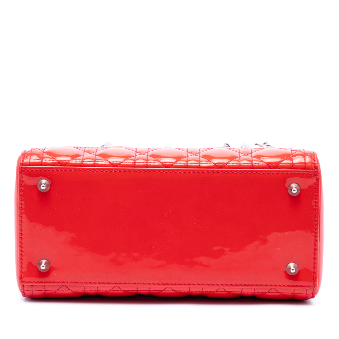 Lady Dior Cannage Moyen Rouge